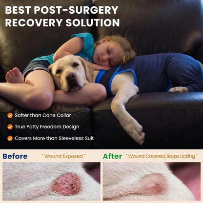Dog Leg Recovery Suit, Anti-Licking Dog Pants, Protective Cover For Dog Legs And Abdomen, Anti-Licking Dog Leg Protector, Post-Surgery Jumpsuit For Male And Female Dogs, Pet Elizabeth Collar Alternati