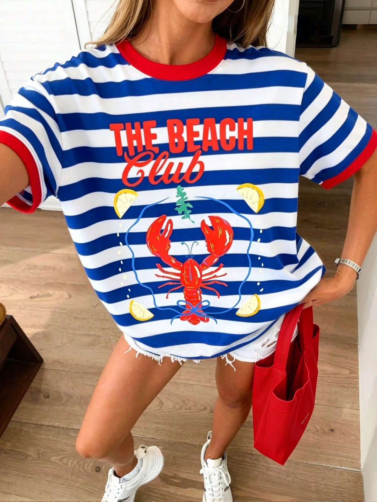DrmWander Women's T-Shirt, Casual Street Style Graphic Short Sleeve T-Shirt, Cute Summer Top