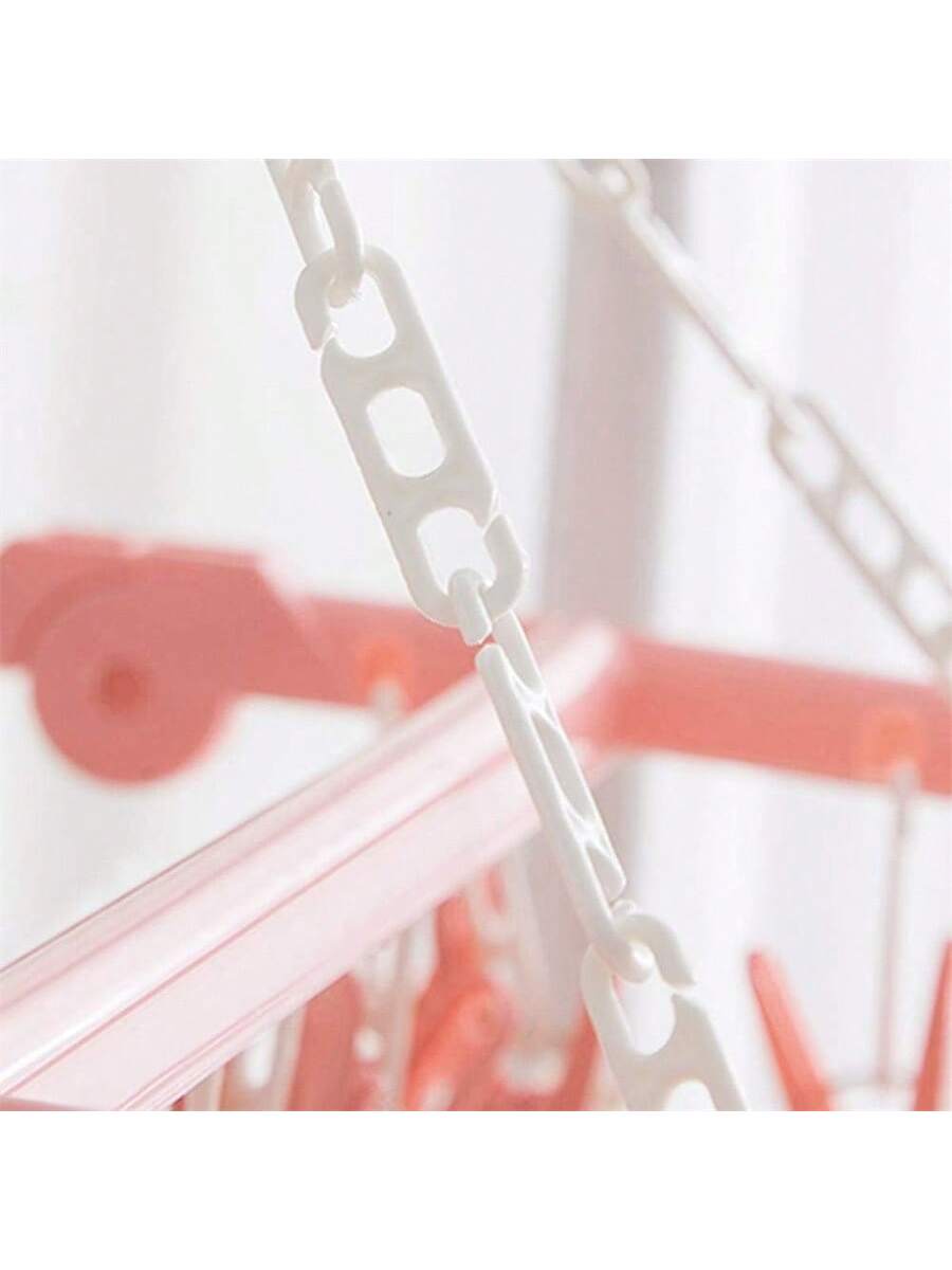 Drying Hanger With 32 Clips And Drip Foldable Hanging Rack,Plastic Hanging Drying Rack For Clothes Underwear Socks Love Valentine