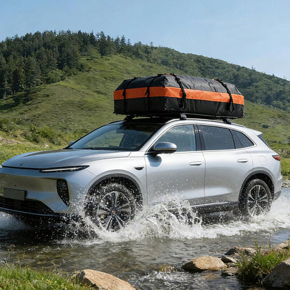 DUMOS Car Roof Bag Cargo Carrier Waterproof 15 Cubic Feet For All Vehicles| Rooftop Bag With Anti-Slip Mat, Combination Luggage Lock, Reinforced