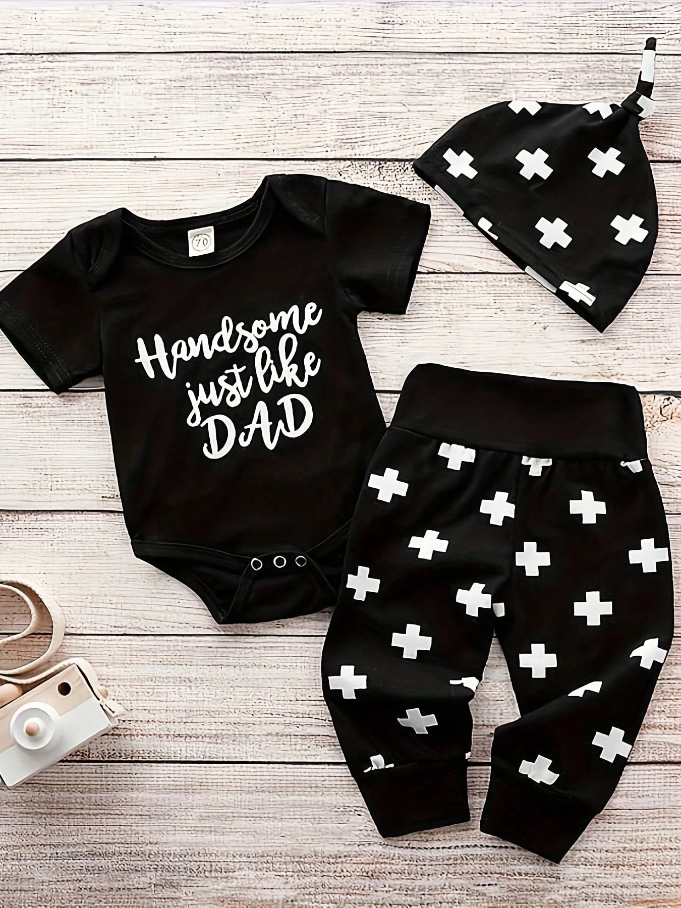 Easisim Newborn Baby Boy Girl Clothes Romper Bodysuit Tops Pants Hat Infant Outfits Set