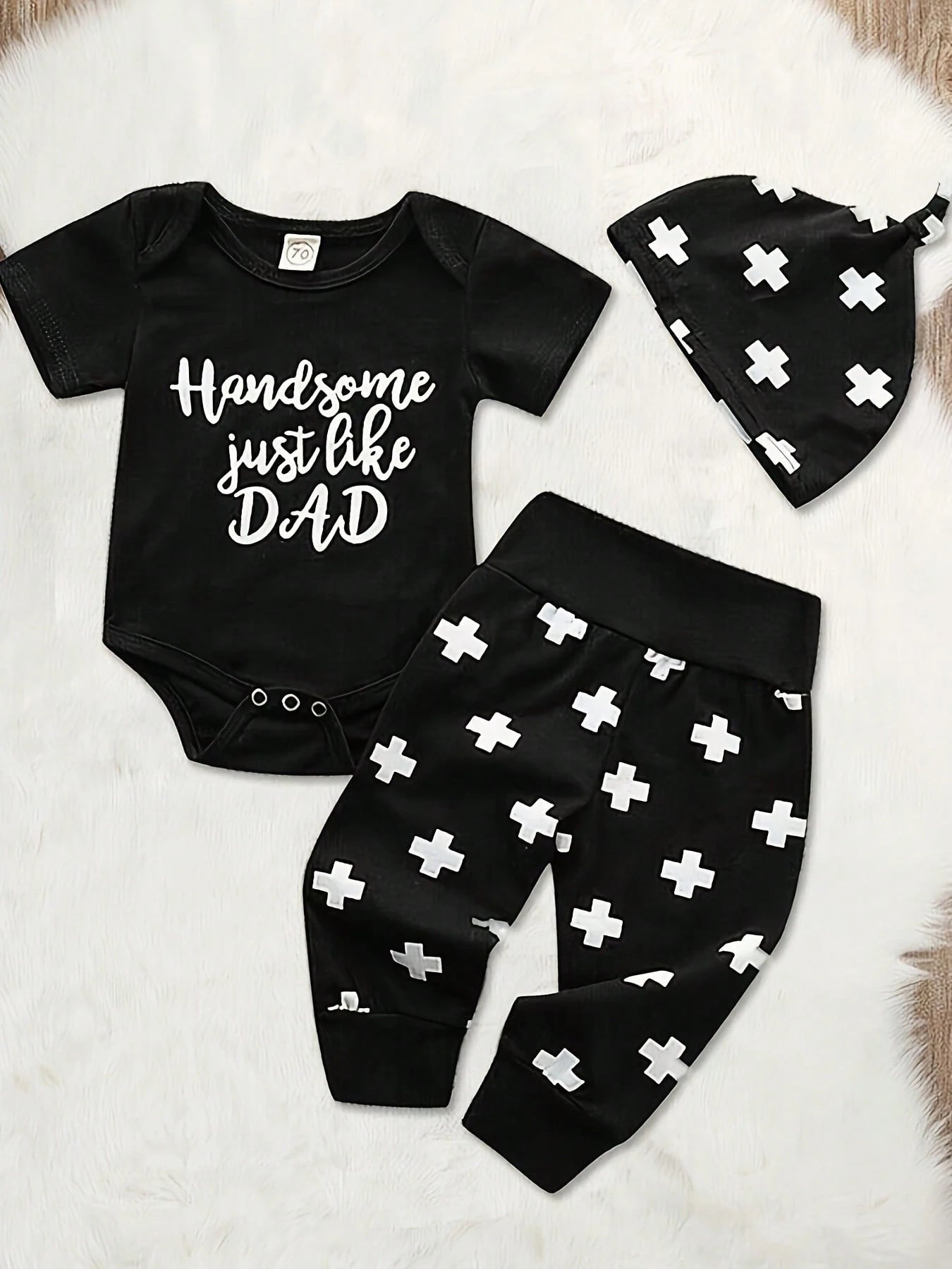 Easisim Newborn Baby Boy Girl Clothes Romper Bodysuit Tops Pants Hat Infant Outfits Set