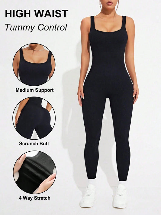 Easithlete Easithlete Seamless High Elasticity Yoga Fitness Jumpsuit Full