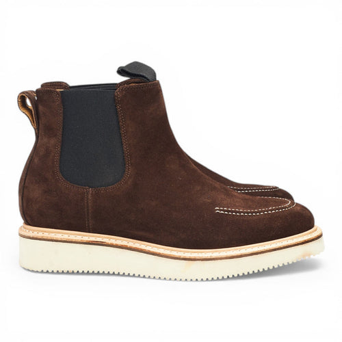'Easy Chelsea' Dark Brown Suede Chelsea Boots UK 7