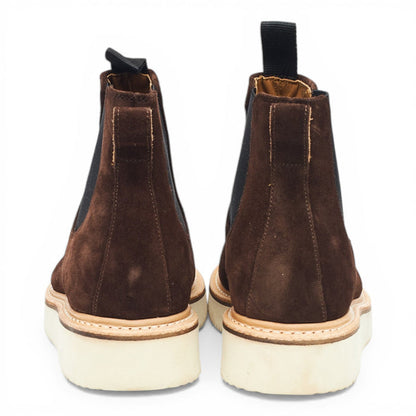 'Easy Chelsea' Dark Brown Suede Chelsea Boots UK 7