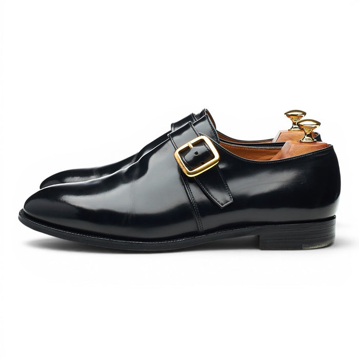 'Eden' Black Leather Monk Strap UK 9 F