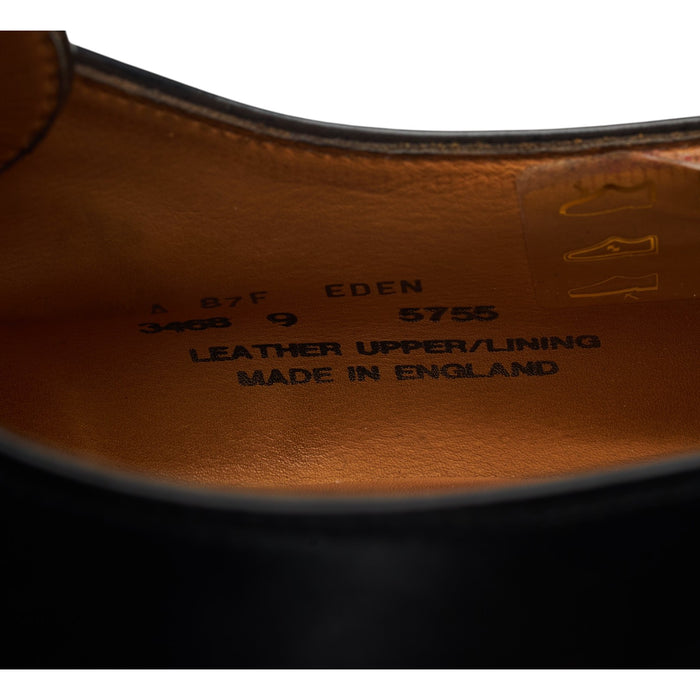'Eden' Black Leather Monk Strap UK 9 F