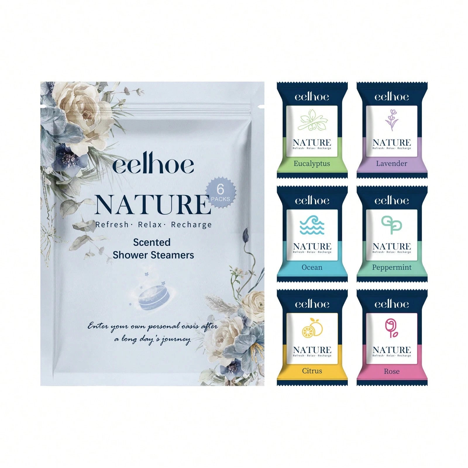 EELHOE 6/12packs Shower Bombs Shower Steamers Deep Cleansing Moisturizing Long-Lasting Fragrance Hydrating Portable Aromatherapy Bomb Essential Oils For Birthday Gift Set For Girlfriend Bath Ball Mix
