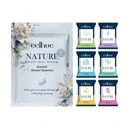EELHOE 6/12packs Shower Bombs Shower Steamers Deep Cleansing Moisturizing Long-Lasting Fragrance Hydrating Portable Aromatherapy Bomb Essential Oils For Birthday Gift Set For Girlfriend Bath Ball Mix