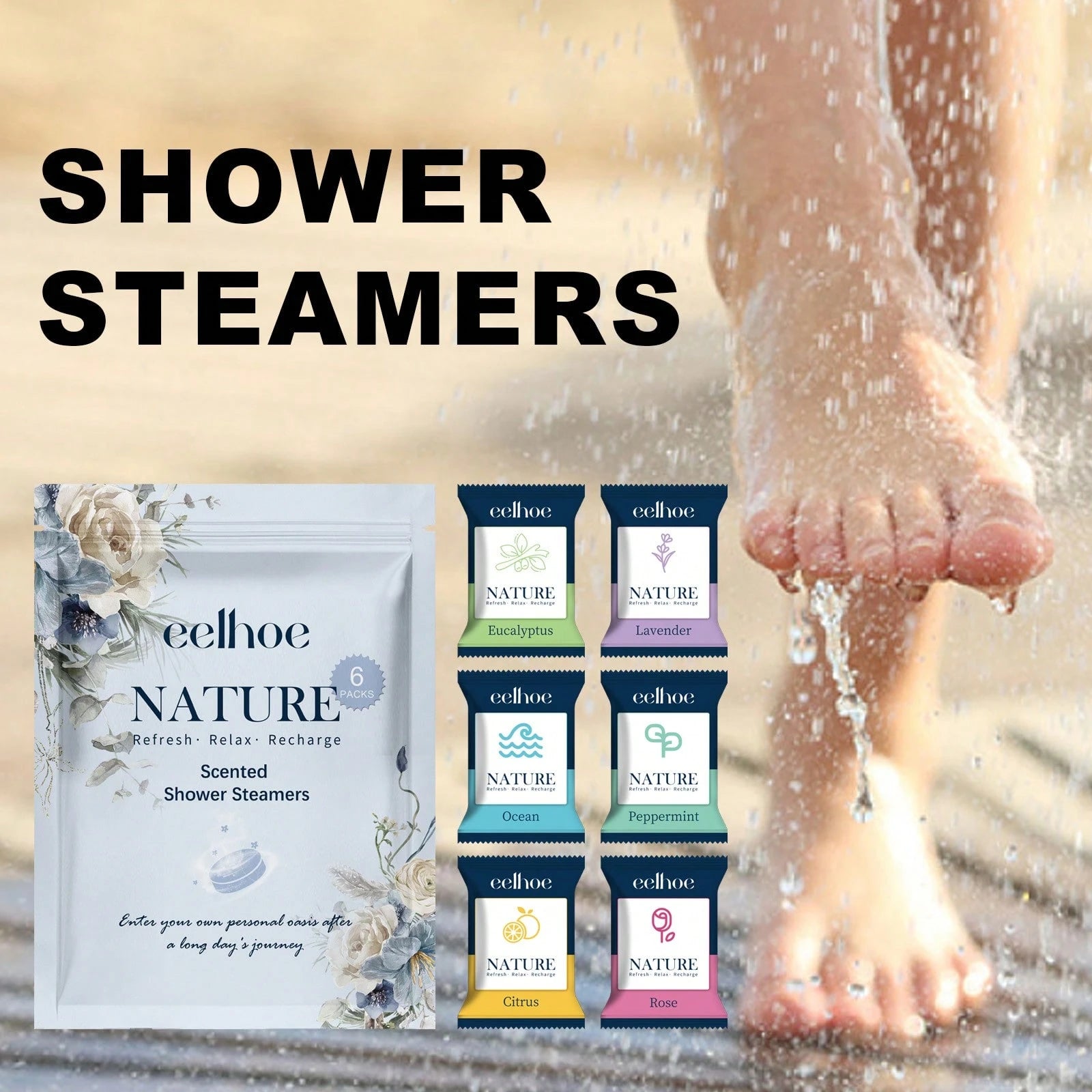 EELHOE 6/12packs Shower Bombs Shower Steamers Deep Cleansing Moisturizing Long-Lasting Fragrance Hydrating Portable Aromatherapy Bomb Essential Oils For Birthday Gift Set For Girlfriend Bath Ball Mix
