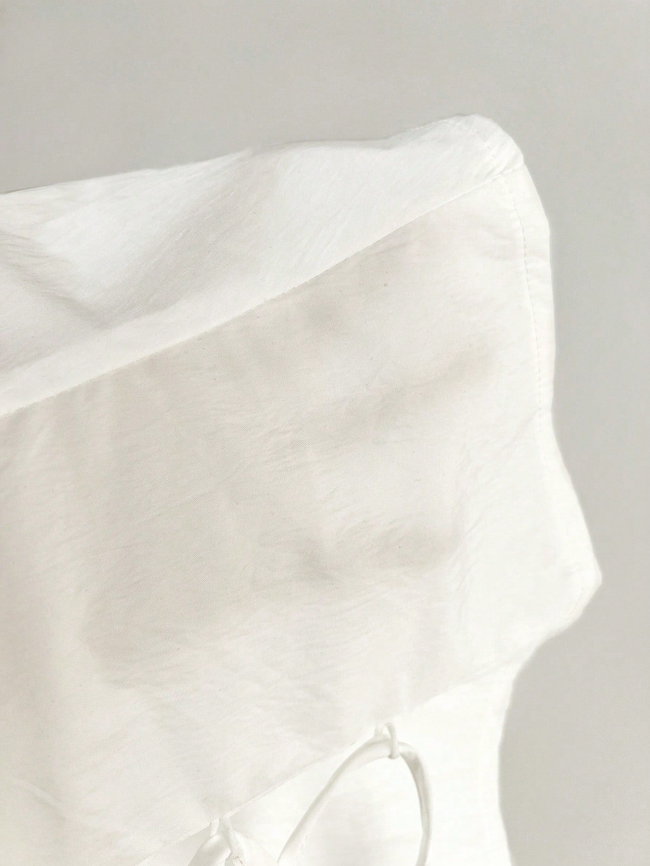 Elamini Women's Minimalist Sweet Fresh Ruffled One-Shoulder Puff Sleeve Blouse, Spring/Summer White Corset Dress Sweetheart Neckline White Dress Vintage Dress