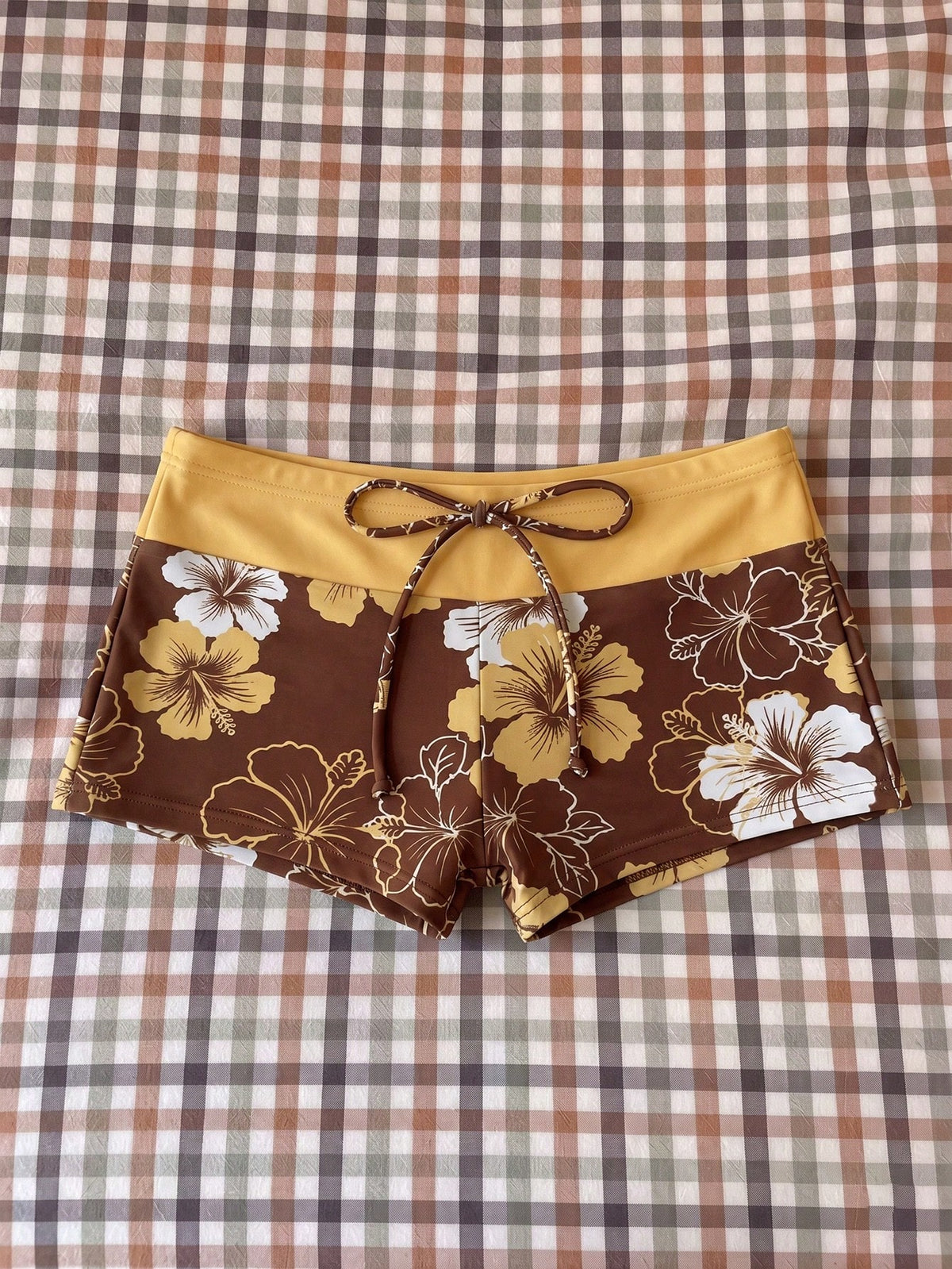 Elavelle Women's High Waist Bowknot Printed Bikini Bottom, Spring/Summer