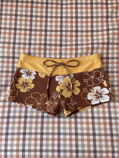 Elavelle Women's High Waist Bowknot Printed Bikini Bottom, Spring/Summer