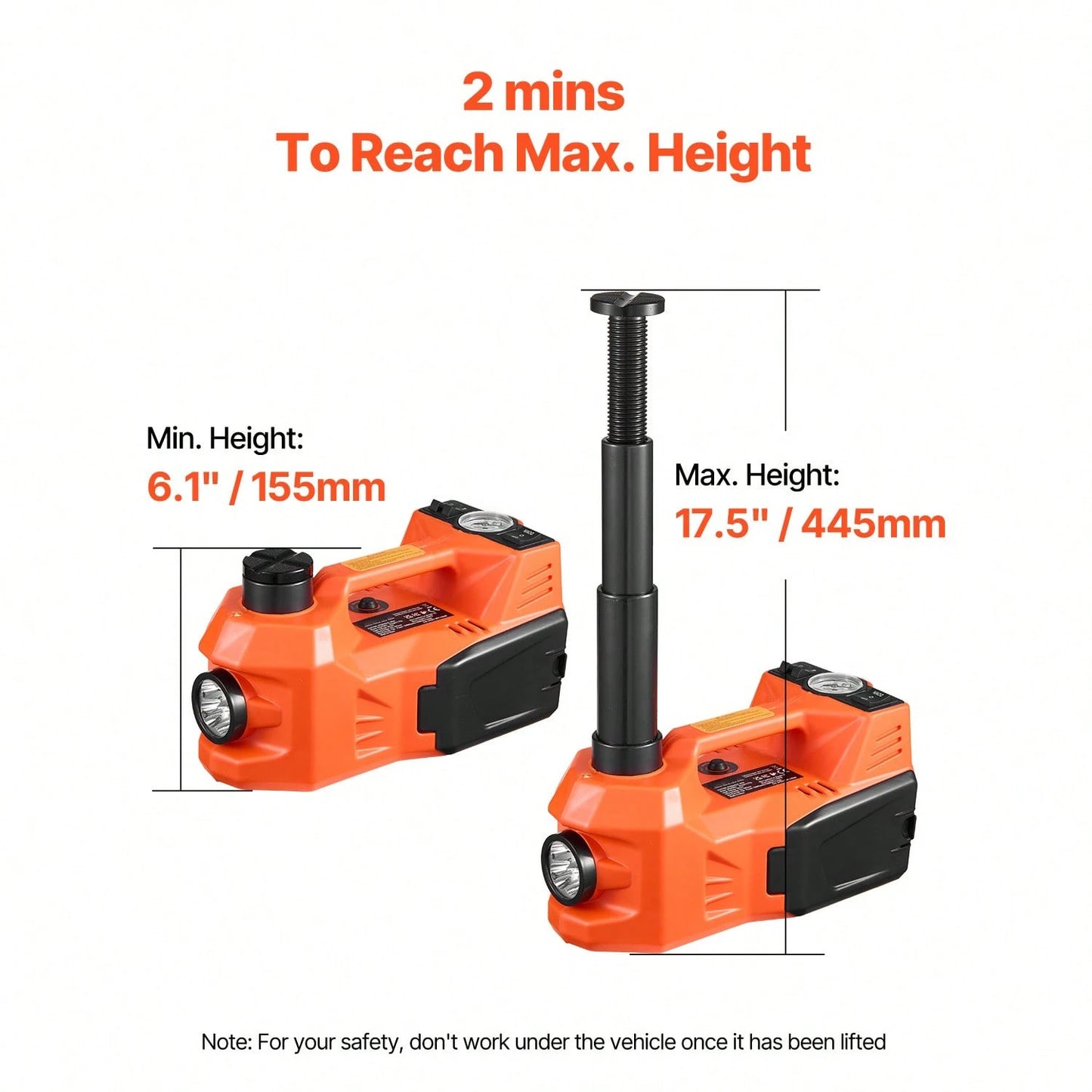 Electric Car Jack, 5 Tons/11000 Lbs, Electric Scissor Jack With Built-In Inflator, 12V Tire Change Replacement With Electric Impact Wrench & LED Light, Portable Jack Kit For Sedan, SUV, Truck