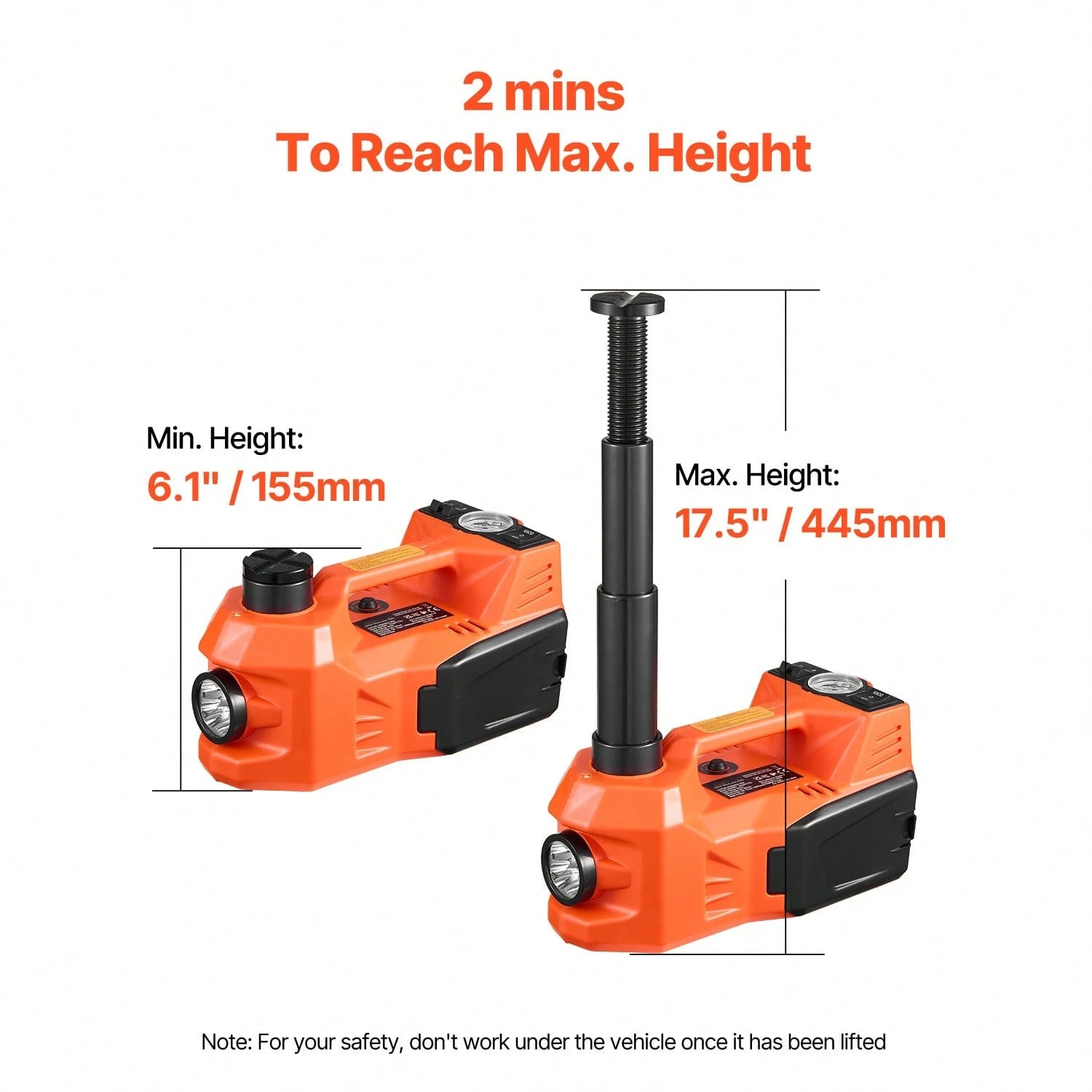 Electric Car Jack, 5 Tons/11000 Lbs, Electric Scissor Jack With Built-In Inflator, 12V Tire Change Replacement With Electric Impact Wrench & LED Light, Portable Jack Kit For Sedan, SUV, Truck