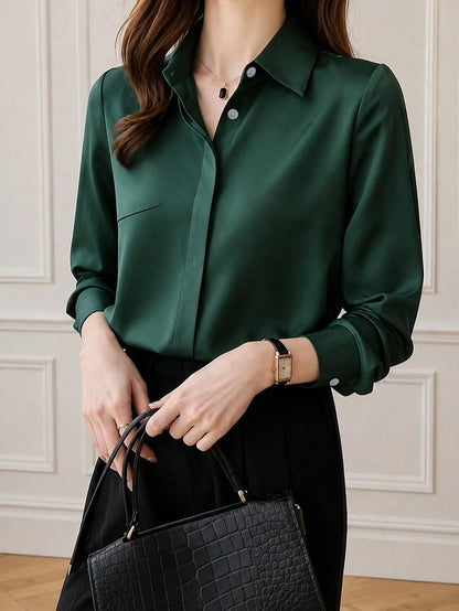Elegant Design Sense Mature Hong Kong Style Women Blouse
