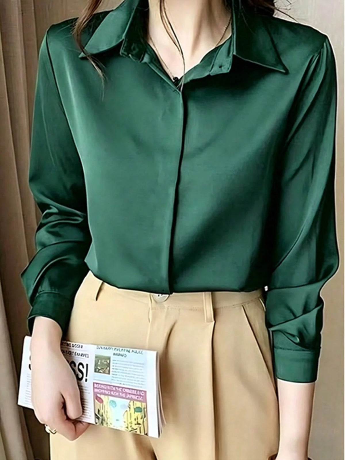 Elegant Design Sense Mature Hong Kong Style Women Blouse