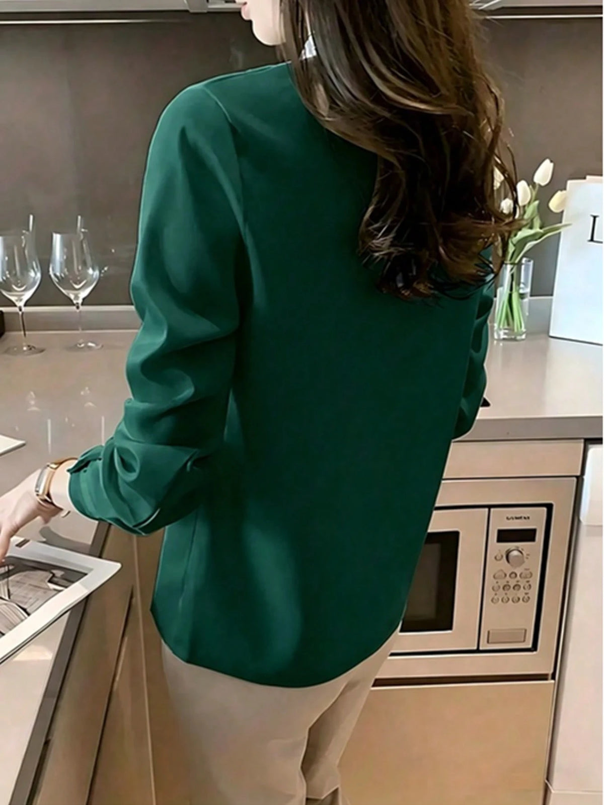 Elegant Design Sense Mature Hong Kong Style Women Blouse