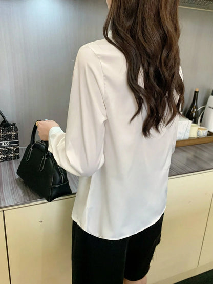 Elegant Design Sense Mature Hong Kong Style Women Blouse