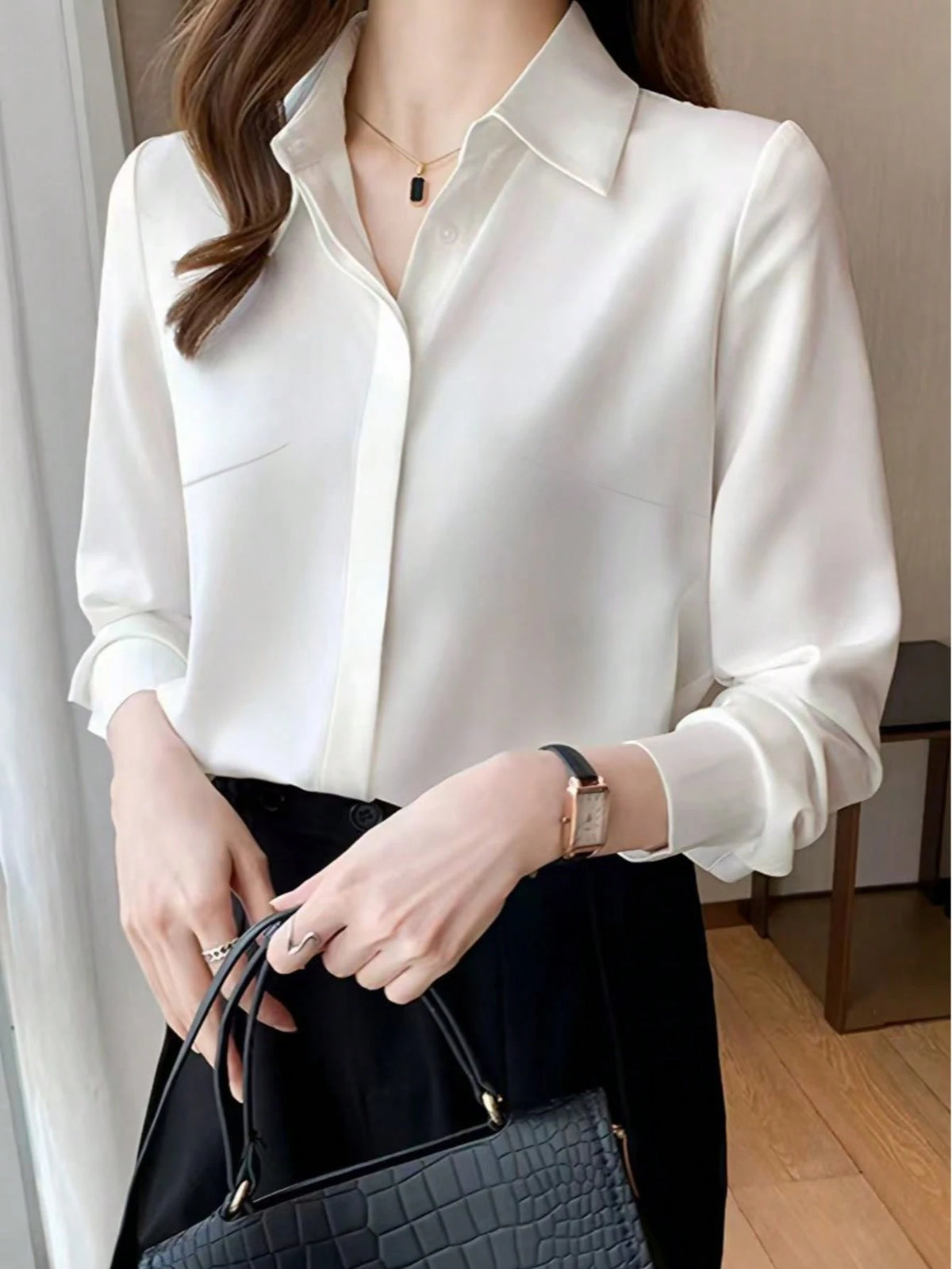 Elegant Design Sense Mature Hong Kong Style Women Blouse