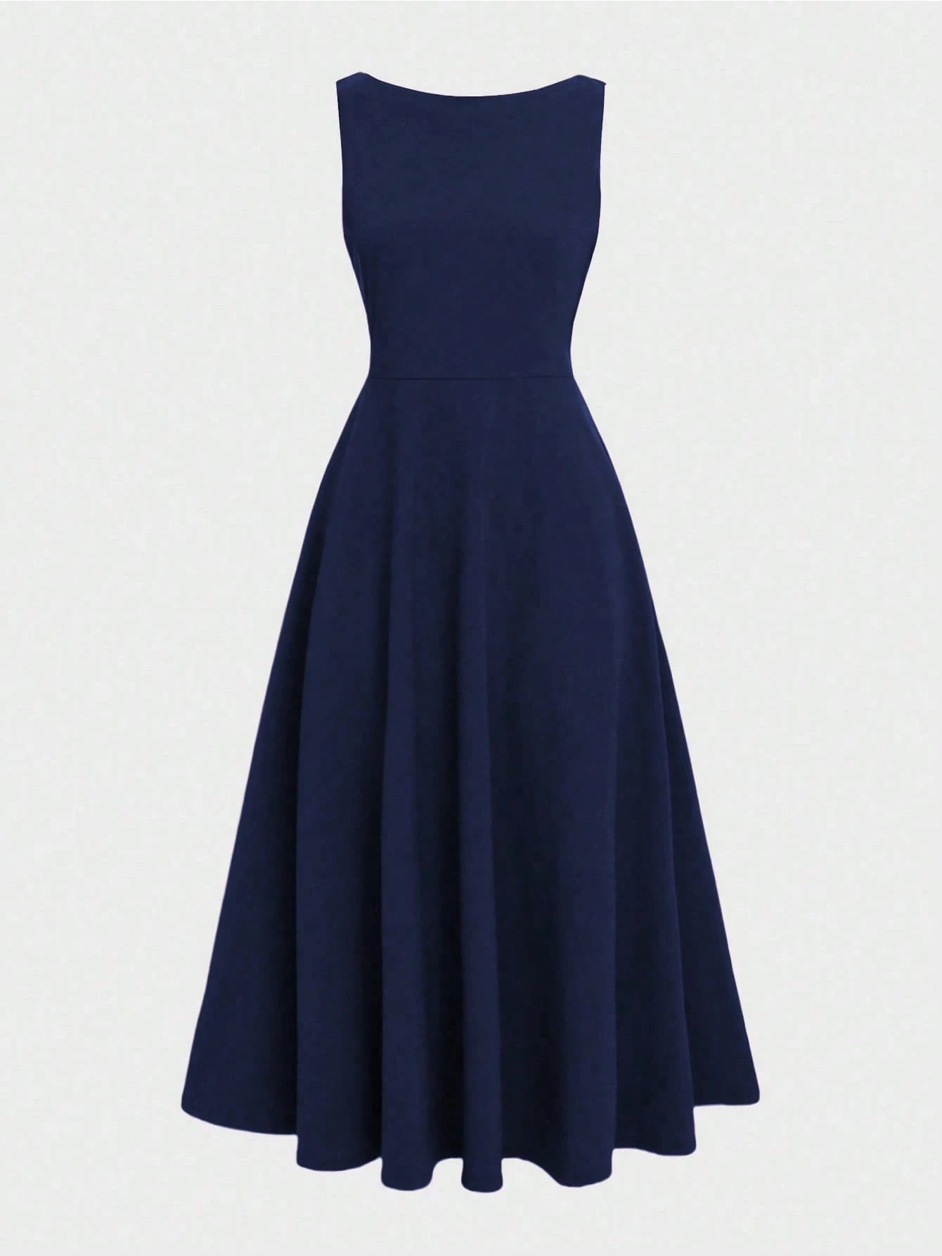 Elegant French Romantic Backless Hollow-Out Cinched Waist Sexy Charming Maxi Dress, Suitable For Christmas, Holiday Party, Date Summer