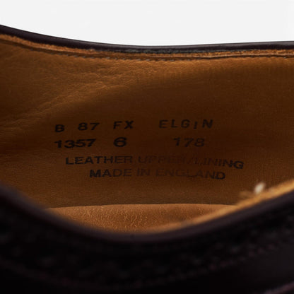 'Elgin' Burgundy Leather Oxford Semi Brogues UK 6 FX