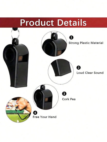 Emergency Whistles With Lanyard Sports Whistles Plastic Whistles Loud Crisp Sound Ideal For Teachers Lifeguard And Outdoor Fishing Camping Hiking Hunting Rescue Signaling Party Favors Referee And Offi