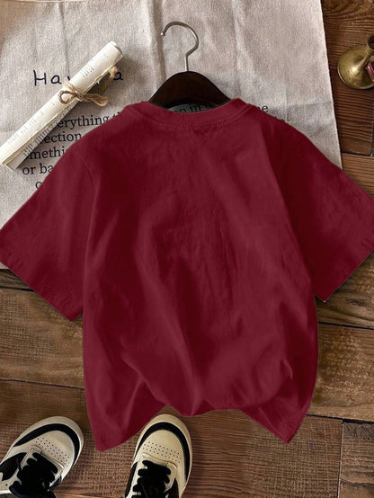 EMERY ROSE Plus Size Women's Casual Smiling Face Fashion Short-Sleeve T-Shirt