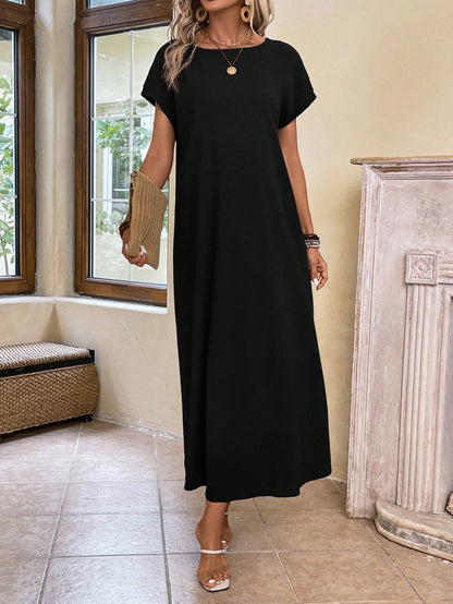 EMERY ROSE Solid Batwing Sleeve Tunic Summer Dress,Summer Dresses
Spring Clothes