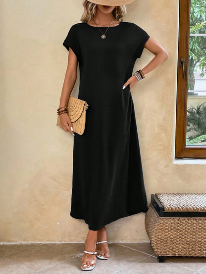 EMERY ROSE Solid Batwing Sleeve Tunic Summer Dress,Summer Dresses
Spring Clothes