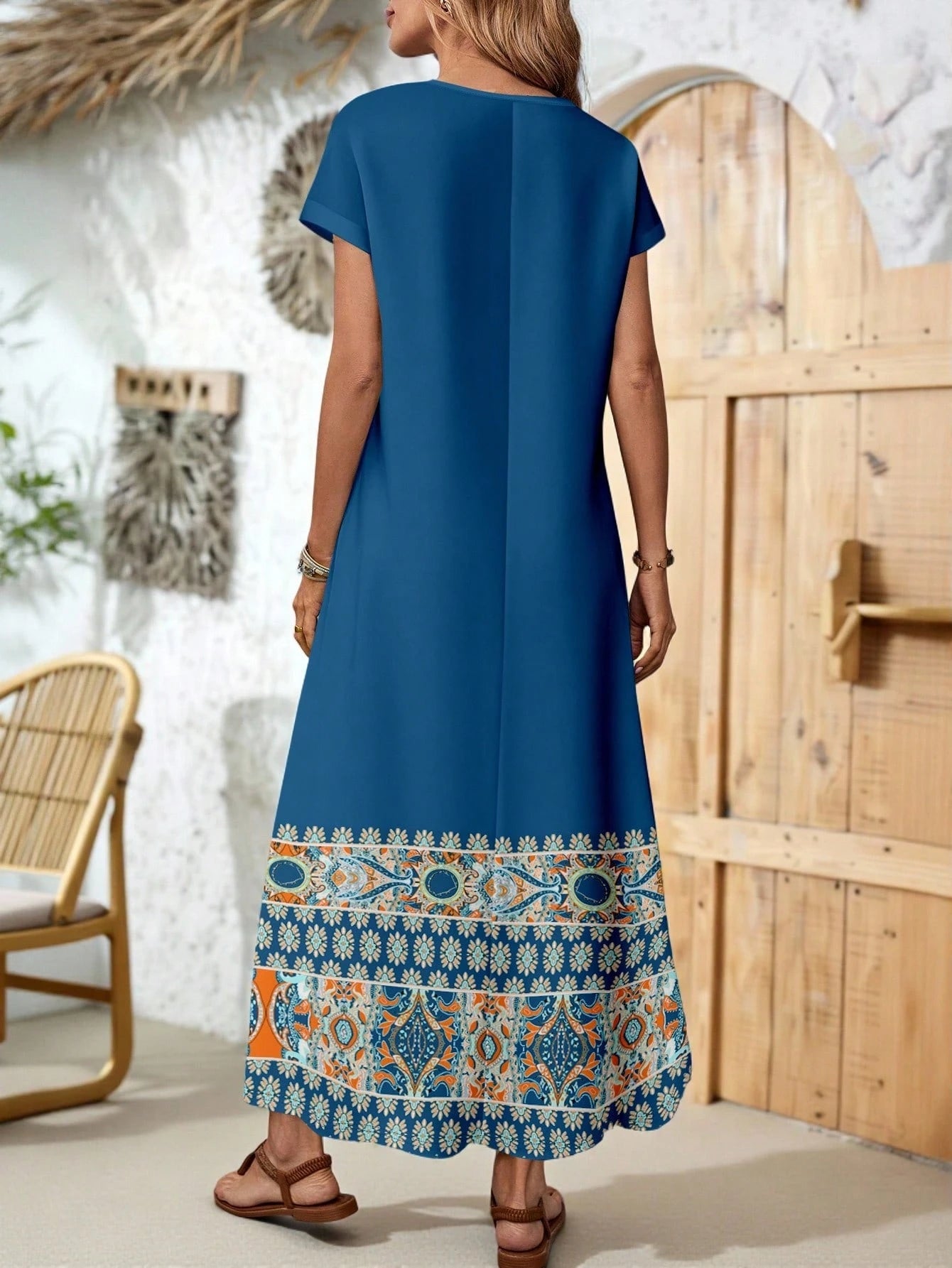 EMERY ROSE Solid Batwing Sleeve Tunic Summer Dress,Summer Dresses
Spring Clothes