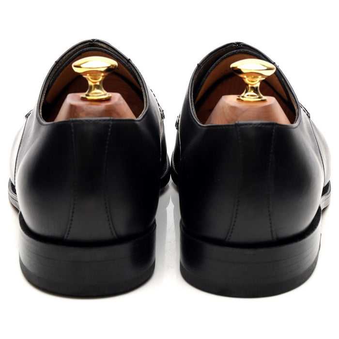 'Epping' Black Leather Cap Toe Derby UK 9 G