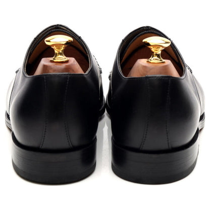 'Epping' Black Leather Cap Toe Derby UK 9 G