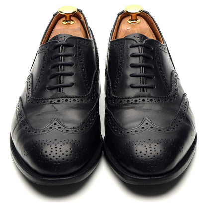 'Epsom' Black Leather Oxford Brogues UK 6