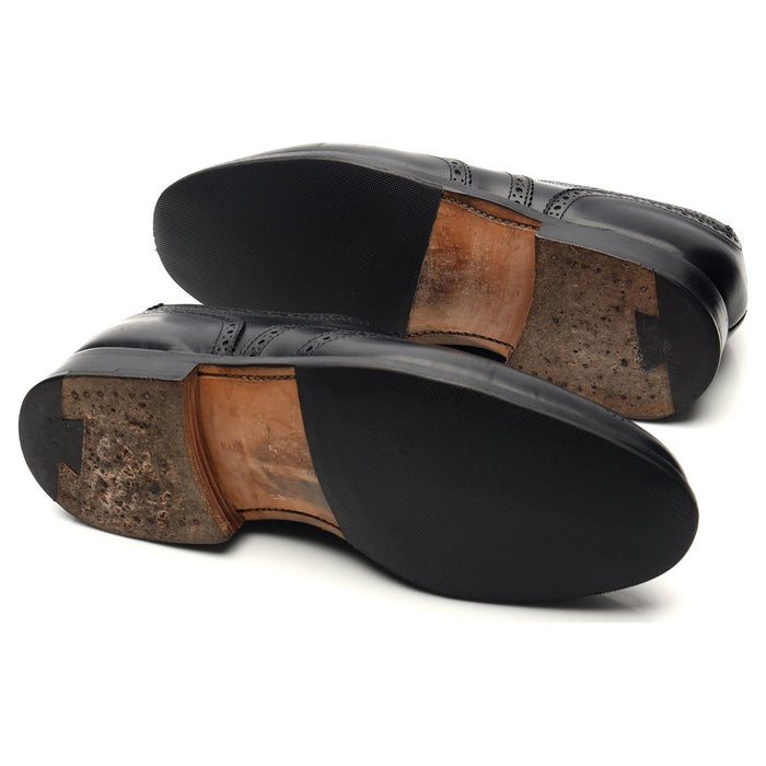'Epsom' Black Leather Oxford Brogues UK 6