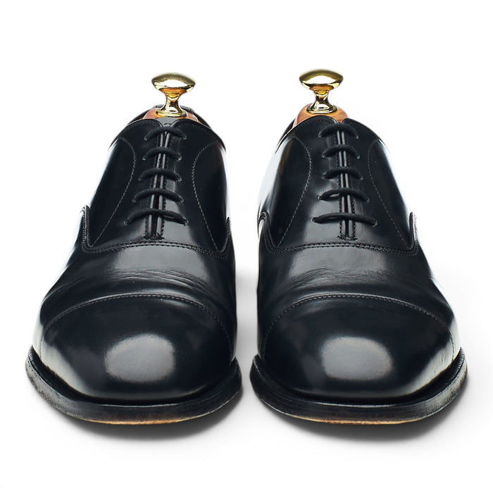 'Epsom' Black Leather Oxford UK 7 F