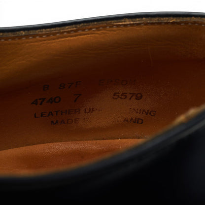 'Epsom' Black Leather Oxford UK 7 F