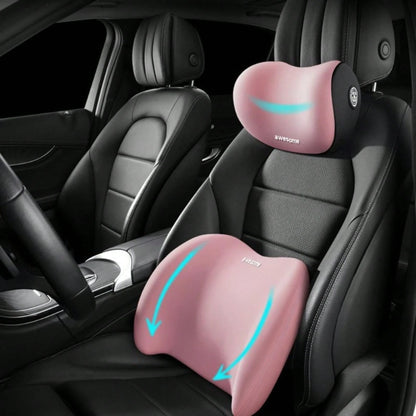 Ergonomic Car Lumbar Support And Neck Pillow- Adjustable Cushion, Relieves Back And Neck Pain, Suitable For Car Seats/Office Chairs/Trucks/Wheelchairs (Dual-Use As Headrest And Lumbar Support, Filled