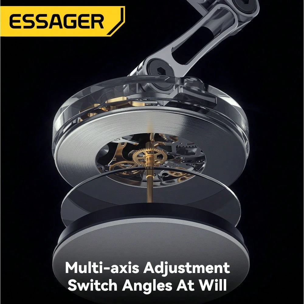 ESSAGER 15W Magnetic Car Phone Holder With Wireless Charging Function Compatible With Apple Phone Charger