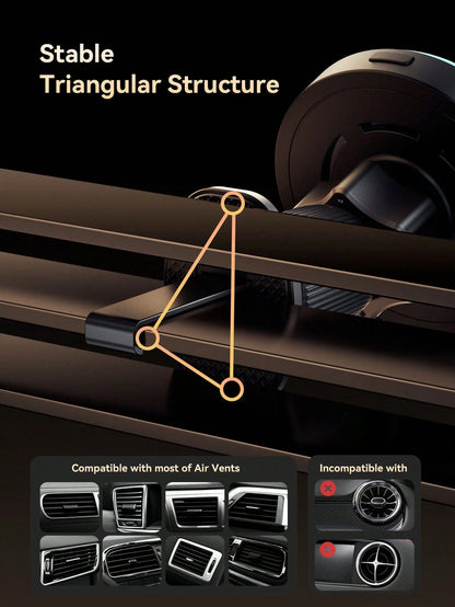 ESSAGER RGB Magnetic Car Phone Holder Qi 15W Wireless Charger Car Compatible With Iphone 14 13 Pro Max Phone Holder Stand Compatible With IPhone, Android Phone, Gift For Birthday, Family, Friends Car