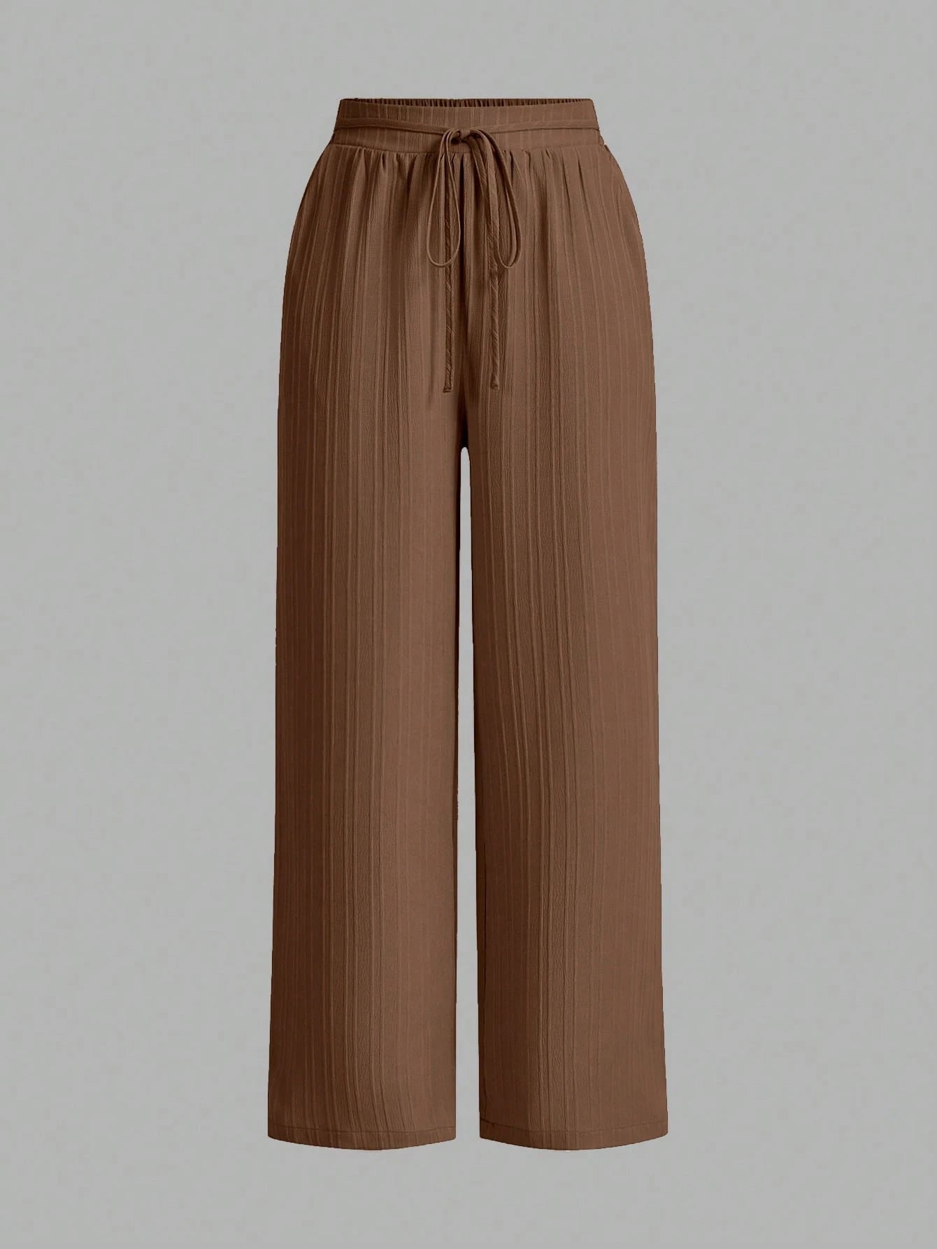 Essnce 3packs Summer Pants Women's Solid Color Waist-Tie Wide Leg Loose Casual Pants Work Pants