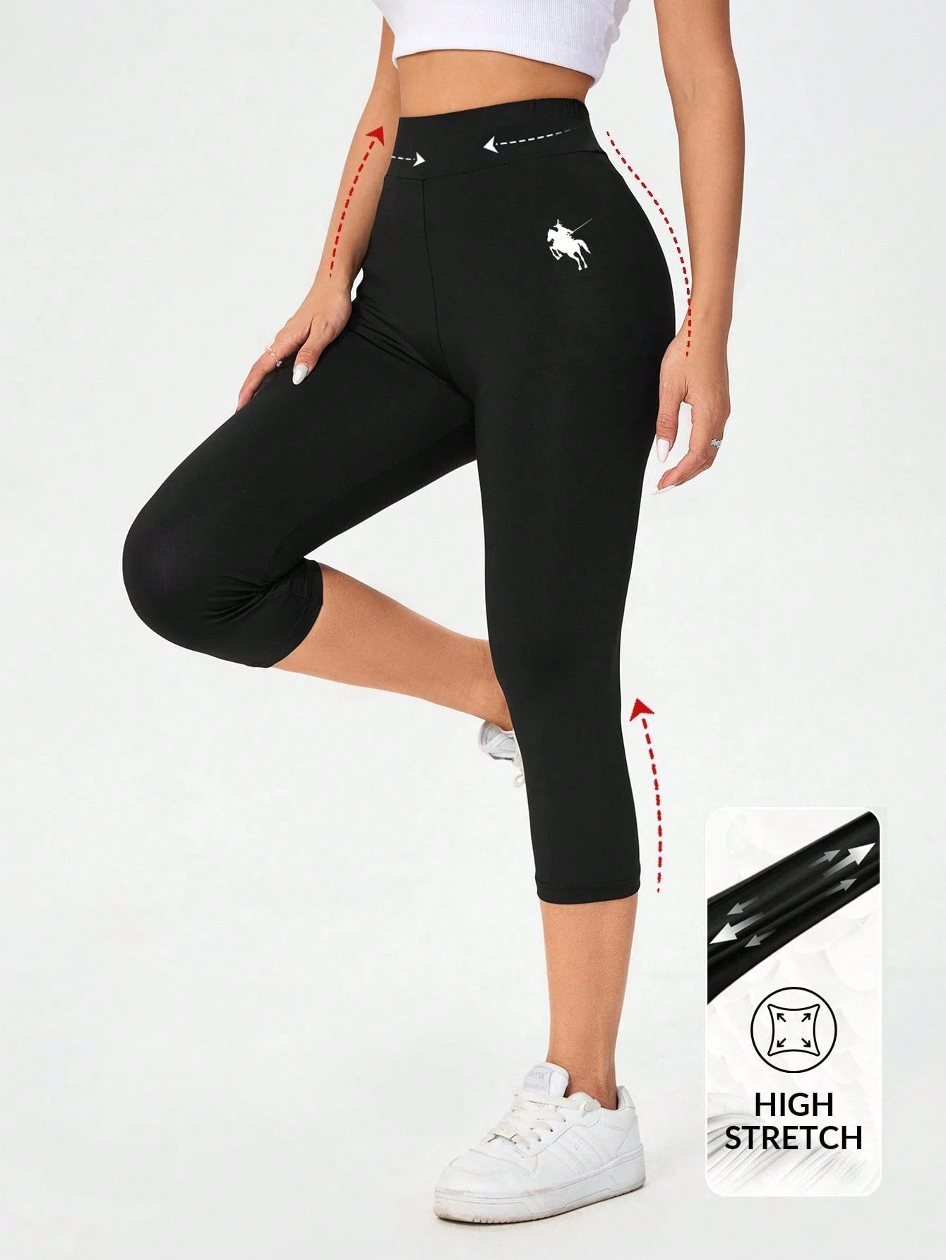 Essnce Burgundy High Waist Tight Casual Sports Capri Leggings For Women, Spring/Summer