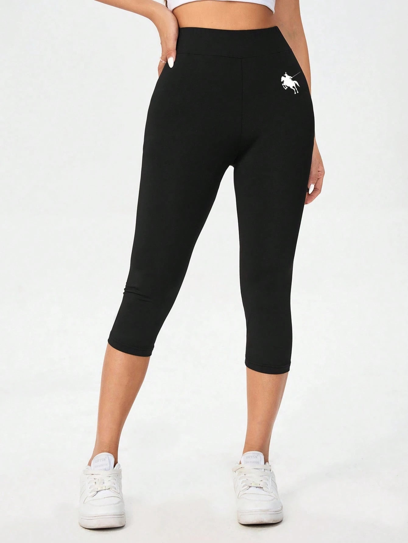 Essnce Burgundy High Waist Tight Casual Sports Capri Leggings For Women, Spring/Summer