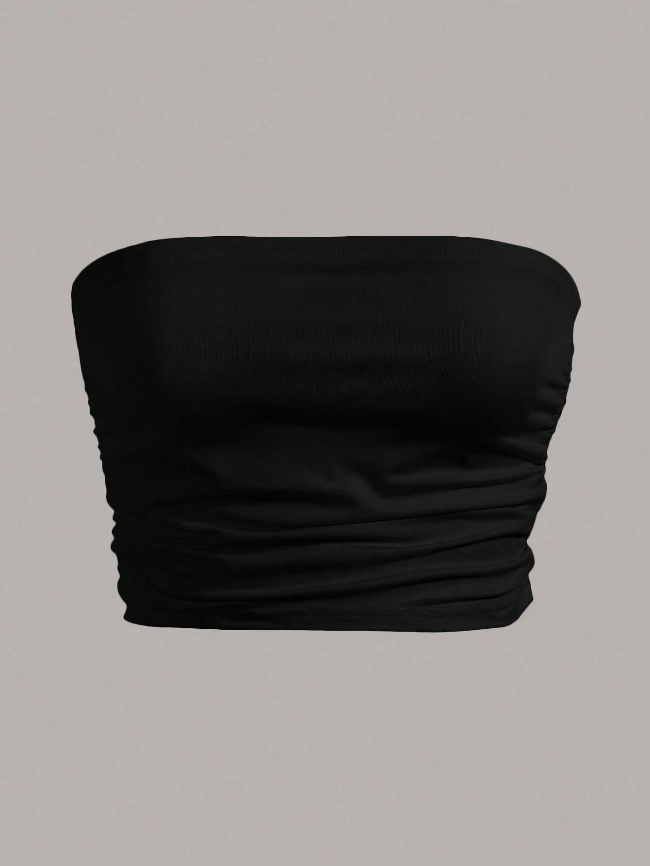 Essnce Women Black Plain Color Slim Fit Tube Top, Casual Daily Wear,Music Festival/Concert For Women