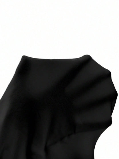 Essnce Women Black Plain Color Slim Fit Tube Top, Casual Daily Wear,Music Festival/Concert For Women