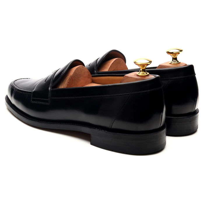'Eton' Black Leather Loafers UK 9 F