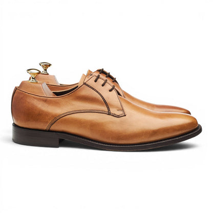 'Eton' Tan Brown Leather Derby UK 9 G