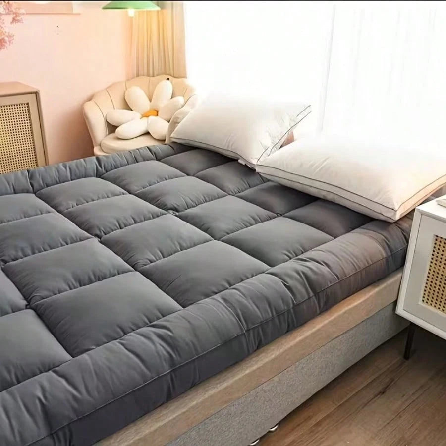 Extra-Thick Mattress Cover With Cushioning Layer- Spill-Proof & Stain-Resistant Bed Topper, Machine Washable Breathable Suitable For Bedrooms, Dorm Beds, Rooms, Care- Fit For All Mattresses,Mattress