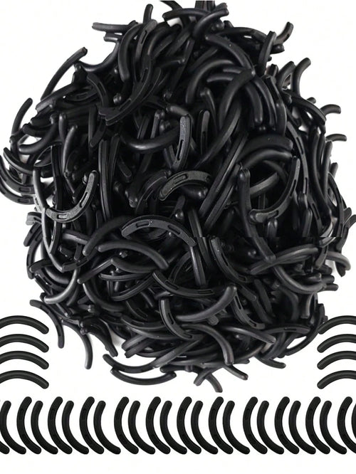 Eyelash Curler Refill Pads, 200pcs/100pcs/50pcs/20pcs, Soft Rubber Material, Suitable For Universal Eyelash Curlers (Black)