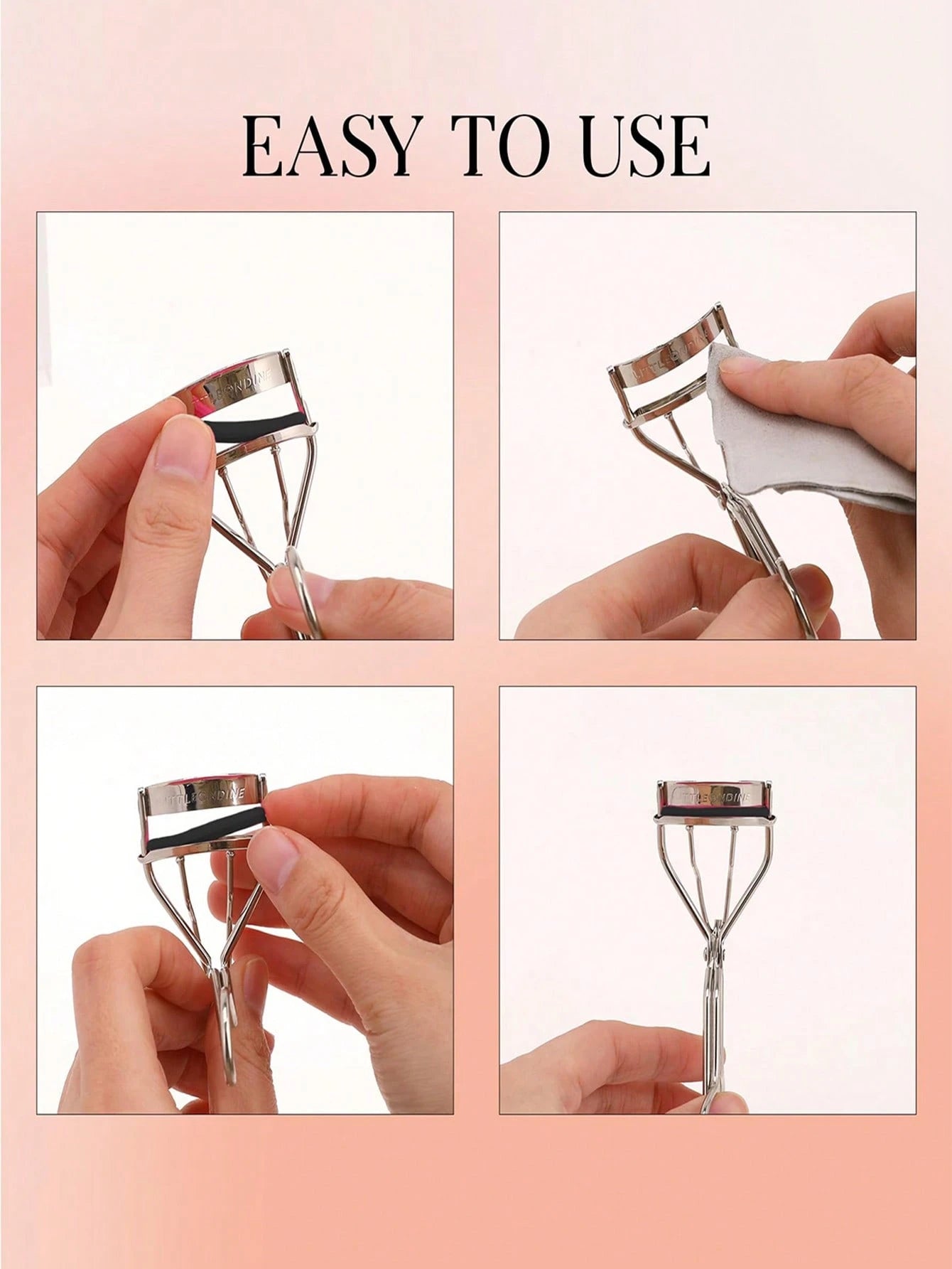 Eyelash Curler Refill Pads, 200pcs/100pcs/50pcs/20pcs, Soft Rubber Material, Suitable For Universal Eyelash Curlers (Black)